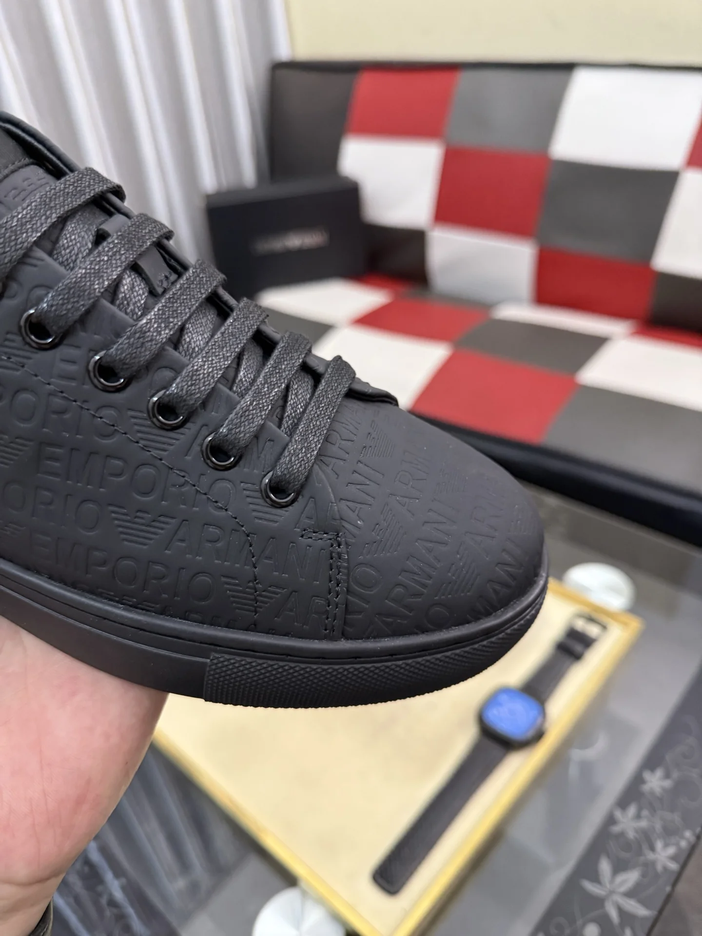 ARMANI Sneakers Leather & Fabric EU38-44 B00202608030148 - Image 6