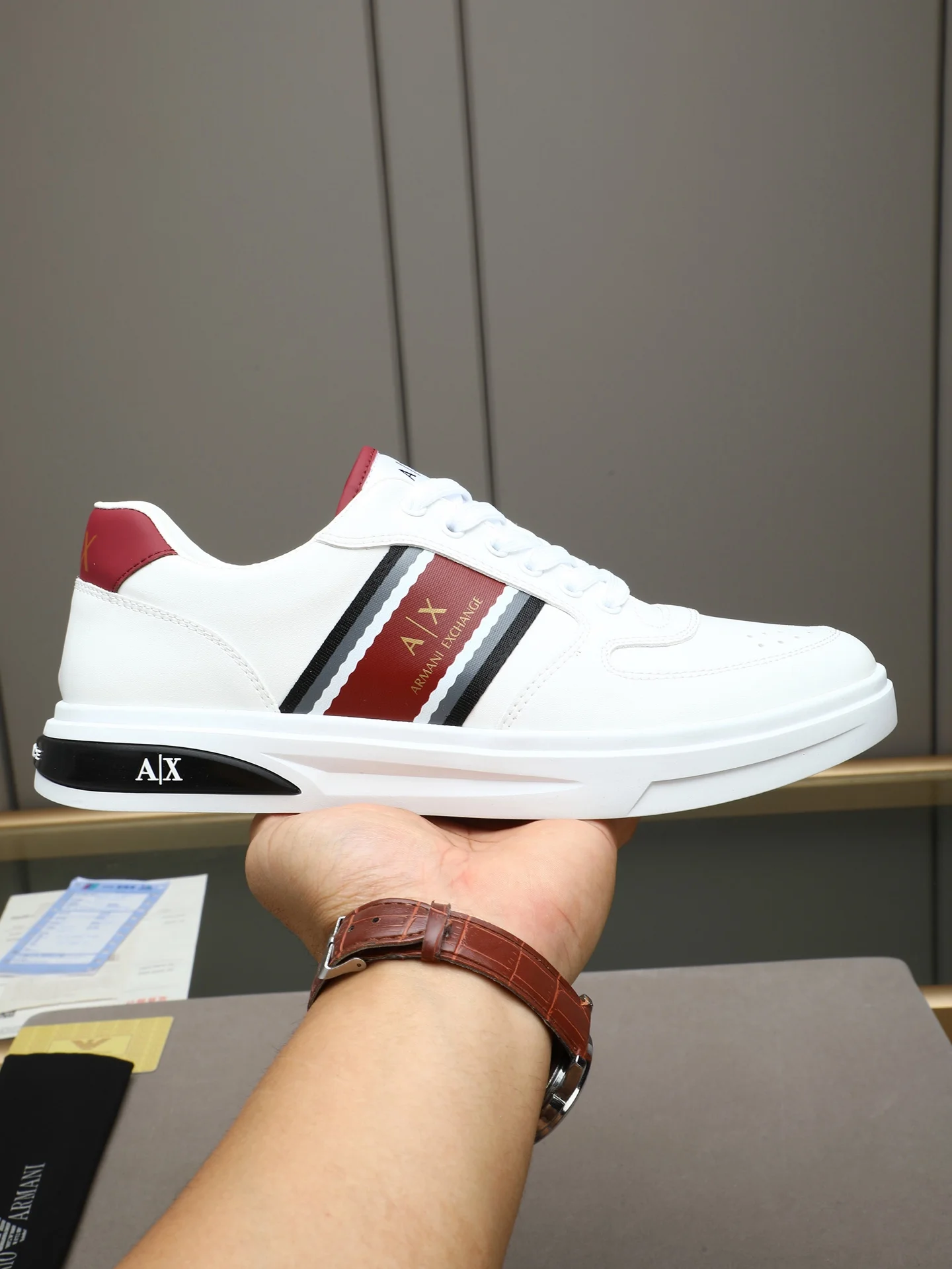 Alternative view of ARMANI Sneakers Leather & Sheepskin EU38-44 B00202608030379
