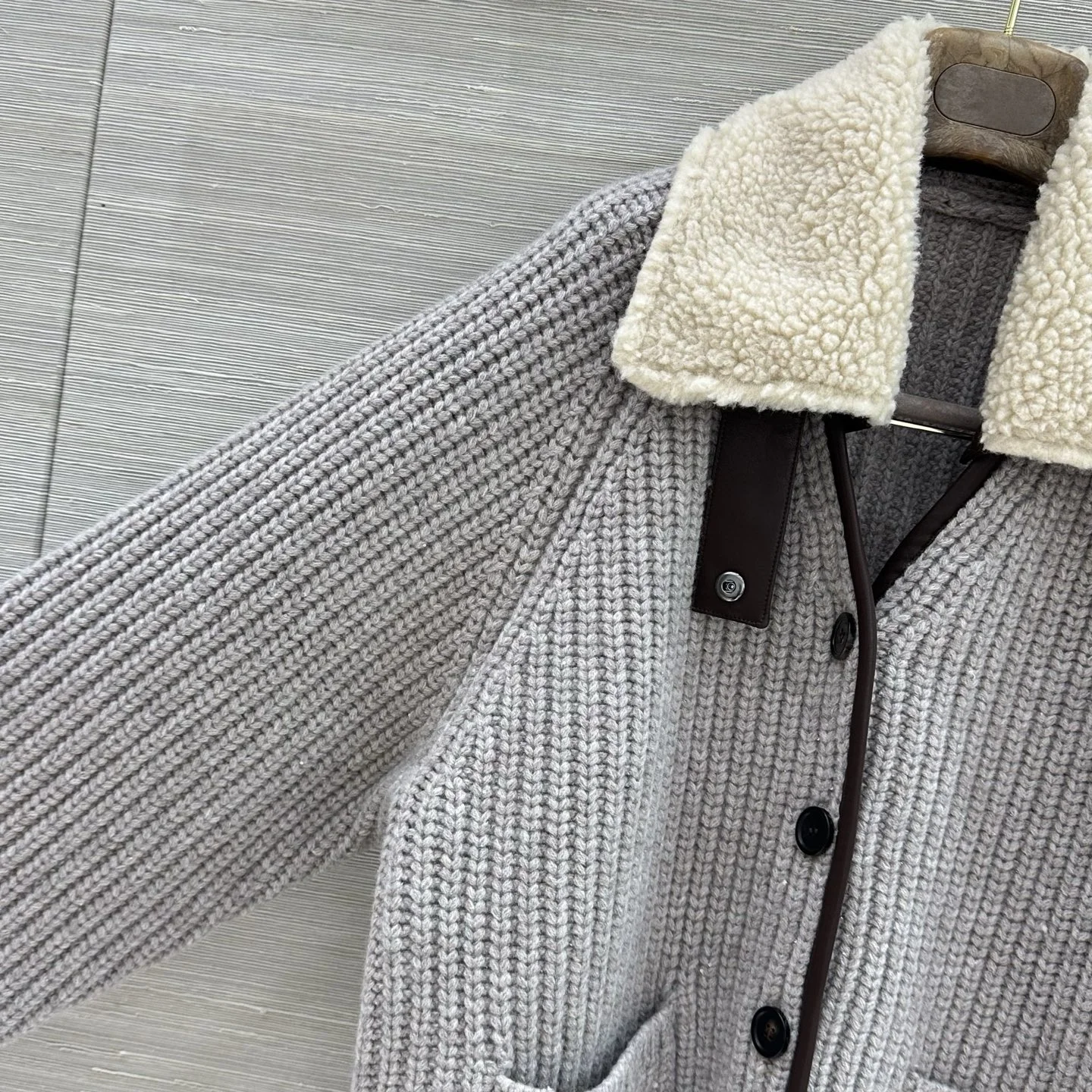 BALENCIAGA Jackets Wool Cashmere Leather S M L F60202608040043 - Image 3