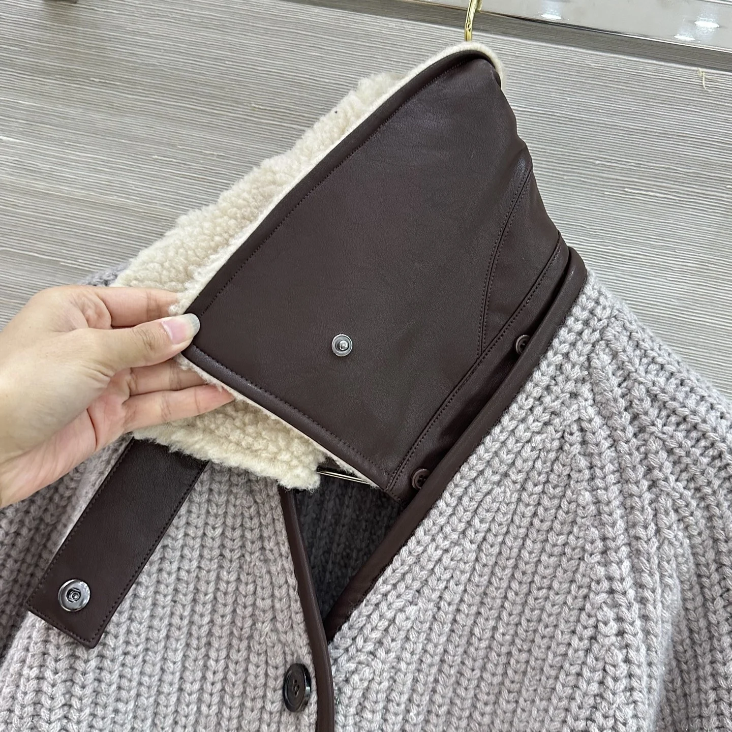 BALENCIAGA Jackets Wool Cashmere Leather S M L F60202608040043 - Image 4