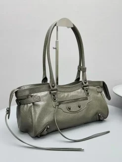 Alternative view of BALENCIAGA Shoulder Bags Calf Leather (Gray) 31X10X19CM G00202608100073