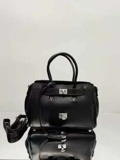 BALENCIAGA Shoulder Bags Calfskin Leather (Black) 23X10X8CM G50202608100091
