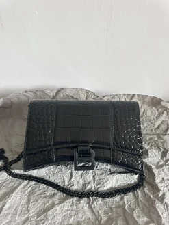 BALENCIAGA Shoulder Bags Crocodile Embossed Leather (Black) 19CM F00202608100119