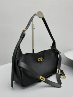 BALENCIAGA Shoulder Bags Leather (Black-Gold) 35X17X10CM F50202608100062