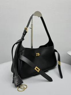 Alternative view of BALENCIAGA Shoulder Bags Leather (Black-Gold) 35X17X10CM F50202608100190