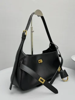 Alternative view of BALENCIAGA Shoulder Bags Leather (Black-Gold) 35X17X10CM F50202608100191
