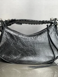 Alternative view of BALENCIAGA Shoulder Bags Leather (Black-Silver) 26X16X10 CM E50202608100202