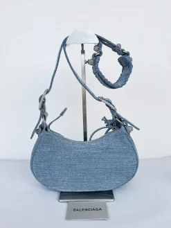 Alternative view of BALENCIAGA Shoulder Bags Leather (Blue) 26X17X7CM E00202608100214