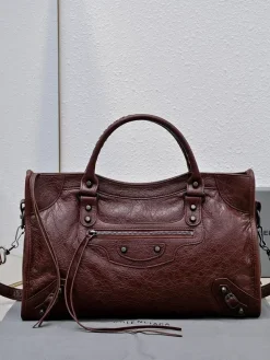 BALENCIAGA Shoulder Bags Leather (Brown) 38X24X12CM G50202608100218