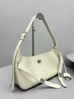 BALENCIAGA Shoulder Bags Leather (Cream-Silver) 35X17X10CM F50202608100226
