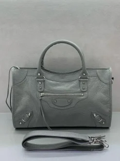 BALENCIAGA Shoulder Bags Leather (Gray) 38X15X24CM G00202608100233