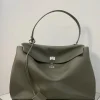BALENCIAGA Shoulder Bags Leather (Green-Silver) 40X30X13CM F00202608100235