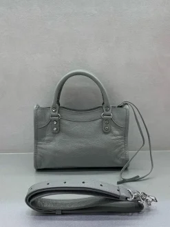 Alternative view of BALENCIAGA Shoulder Bags Leather (Grey) 23X10X16CM E00202608100230