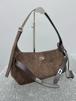 Alternative view of BALENCIAGA Shoulder Bags Matte Calfskin (Brown-Silver) 35X10X17CM H00202608100263