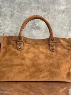 BALENCIAGA Shoulder Bags Suede (Brown) 37X23X15CM G00202608100283