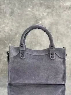 Alternative view of BALENCIAGA Shoulder Bags Suede (Gray) 24X15X10CM E00202608100290