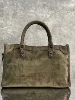 Alternative view of BALENCIAGA Shoulder Bags Suede (Khaki-Silver) 30X20X10CM E50202608100299