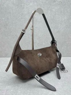 Alternative view of BALENCIAGA Shoulder Bags Suede Leather (Brown-Silver) H00202608100303