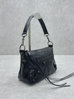 Alternative view of BALENCIAGA Shoulder Bags Waxed Calfskin (Black) 30X12X19CM F50202608100311