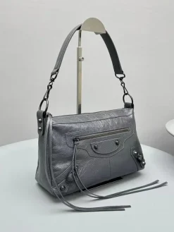 Alternative view of BALENCIAGA Shoulder Bags Waxed Calfskin (Gray) 29X12X19CM F50202608100308