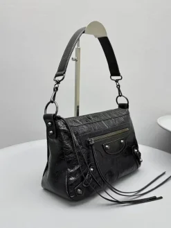 Alternative view of BALENCIAGA Shoulder Bags Waxed Leather (Black) 29X12X19CM F50202608100317