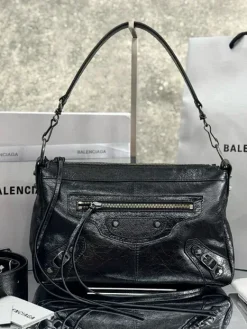 Alternative view of BALENCIAGA Shoulder Bags Waxed Leather (Black) 29X19X12CM F50202608100310