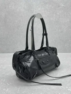 Alternative view of BALENCIAGA Shoulder Bags Waxed Leather (Black) 32X9X19CM G00202608100312