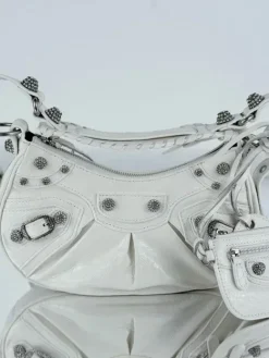 BALENCIAGA Shoulder Bags (White-Silver) 26X16X10CM E50202608100258