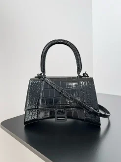 BALENCIAGA Top Handle Bags Calfskin Leather (Black) 23X10X24CM D50202608100328