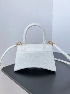 Alternative view of BALENCIAGA Top Handle Bags Calfskin Leather (White-Gold) 23X10X24CM D00202608100331