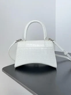 Alternative view of BALENCIAGA Top Handle Bags Calfskin Leather (White-Silver) 23X10X24CM D00202608100332