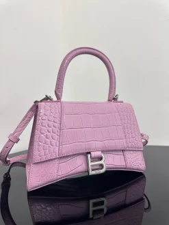 Alternative view of BALENCIAGA Top Handle Bags Crocodile Embossed Leather (Pink-Silver) 19X8X21CM E70202608100344