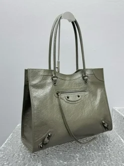 Alternative view of BALENCIAGA Totes Bags Waxed Leather (Gray-Multicolor) 38X10X29CM G00202608100418