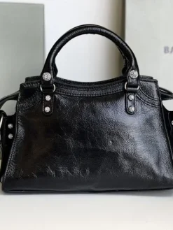 Alternative view of BALENCIAGA Trend Bags Waxed Leather (Black-Silver) 26X13X18CM F50202608100316