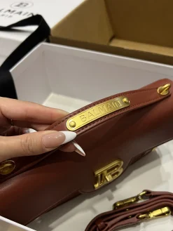 Alternative view of BALMAIN Shoulder Bags Calf Leather (Brown-Gold) 23X14X8CM H50202608100272