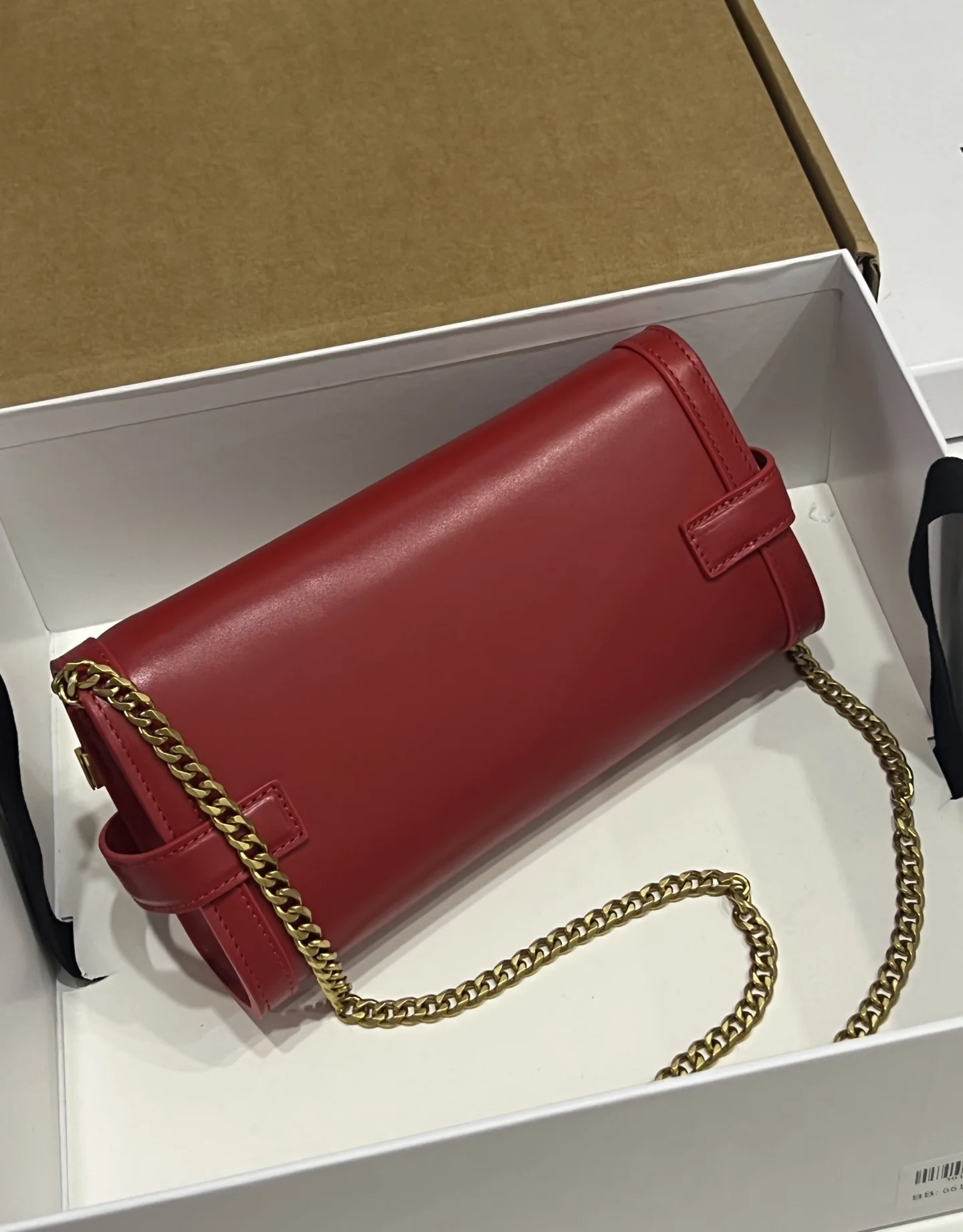 BALMAIN Shoulder Bags Calf Leather (Red-Gold) 23X12X6CM F80202608100282 - Image 8