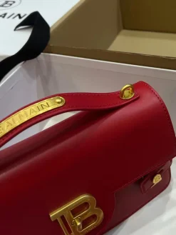 Alternative view of BALMAIN Shoulder Bags Calf Leather (Red-Gold) 23X14X8CM H50202608100258