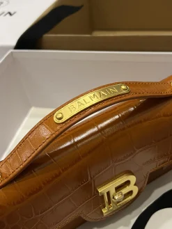 Alternative view of BALMAIN Shoulder Bags Embossed Leather (Brown-Gold) 23X14X8CM H50202608100265