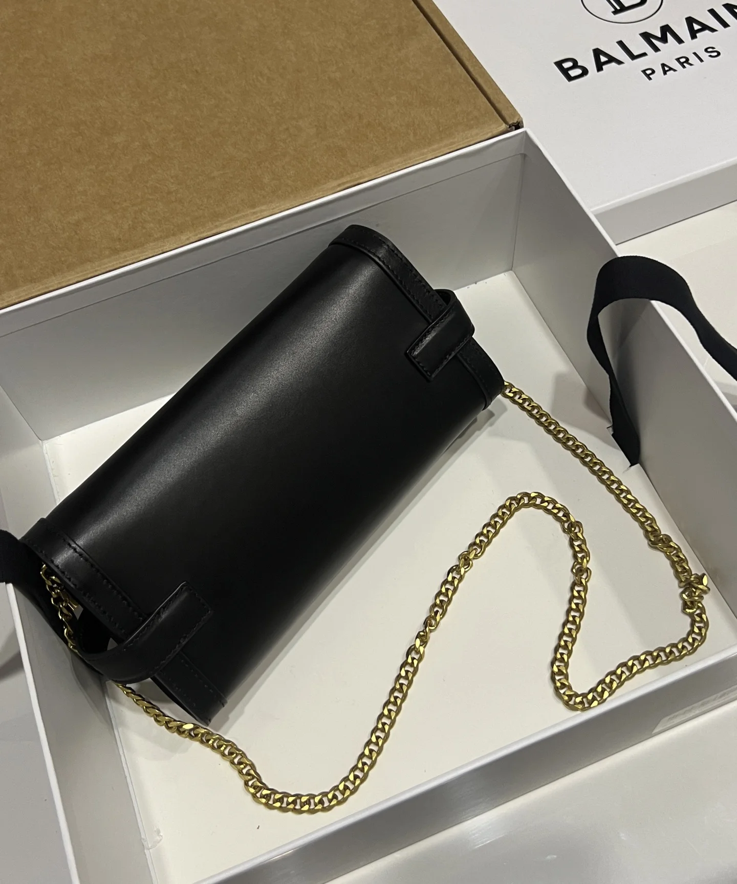 BALMAIN Shoulder Bags Leather (Black-Gold) 23X12X6CM F80202608100281 - Image 7