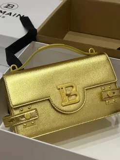 BALMAIN Shoulder Bags Leather (Gold) 23X14X8CM H50202608100271