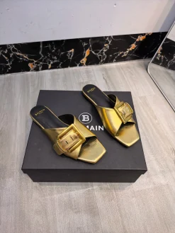 Alternative view of BALMAIN Slides Calf Leather EU36-42 B90202608031408