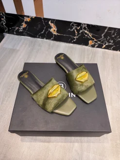 Alternative view of BALMAIN Slides Horsehair & Leather EU36-42 B70202608031419