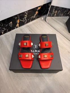 BALMAIN Slides Leather EU36-42 B70202608031381