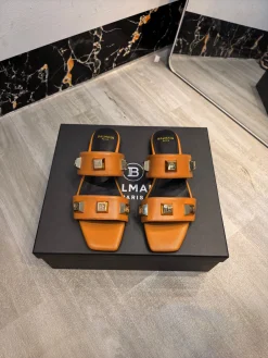 BALMAIN Slides Leather EU36-42 B70202608031385