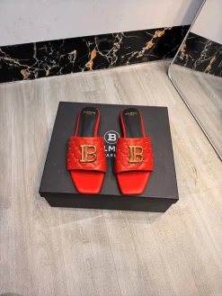 BALMAIN Slides Leather EU36-42 B80202608031395