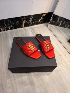 Alternative view of BALMAIN Slides Leather EU36-42 B80202608031395