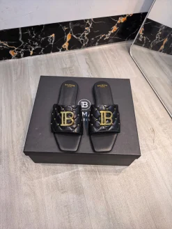 BALMAIN Slides Leather EU36-42 B80202608031396