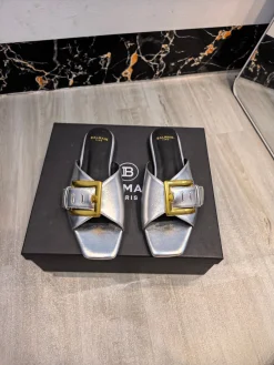 BALMAIN Slides Leather EU36-42 B90202608031409