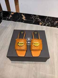 BALMAIN Slides Pony Hair EU36-42 B70202608031418