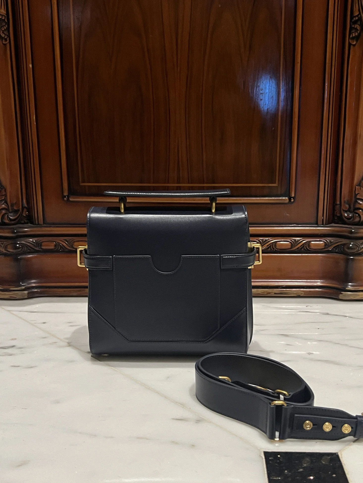 BALMAIN Top Handle Bags (Black-Gold) I80202608100292 - Image 3
